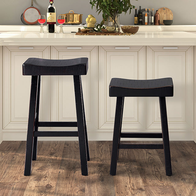 Biasca 24" Stool (2/CTN) White, Brown, & Black