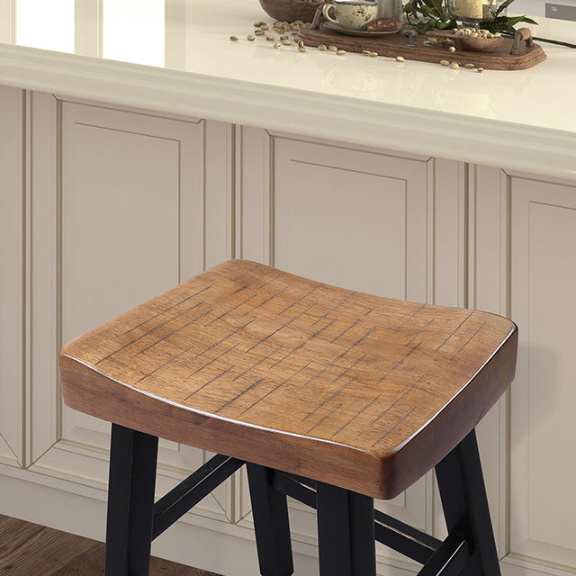 Biasca 24" Stool (2/CTN) White, Brown, & Black