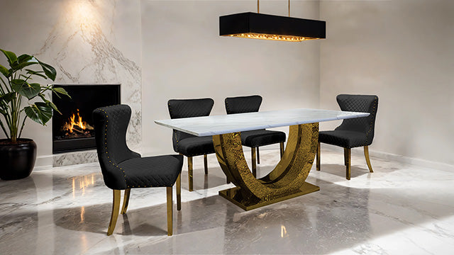 Portanova Gold Chair (2/CTN) - Olympia Furniture (Saint George, Utah)