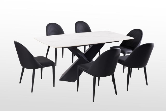 Lenvik 7 Pc Dining Table Set White - Olympia Furniture (Saint George, Utah)