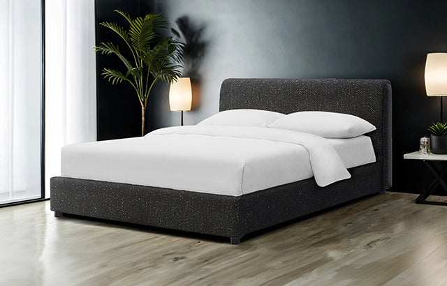 Vertham E.King, Full, & Queen Bed White & Black