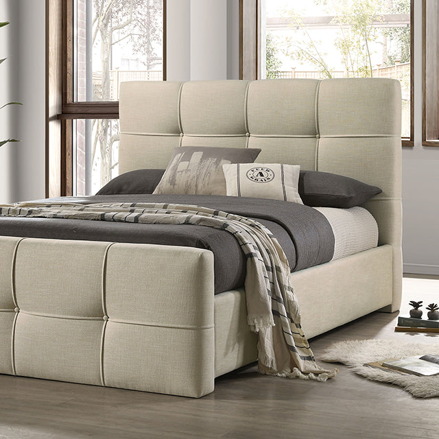 Merced Bed Gray & Ivory - Olympia Furniture (Saint George, Utah)