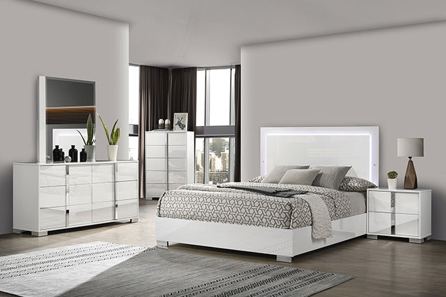 Sinistra Bed Beige, Black, White - Olympia Furniture (Saint George, Utah)