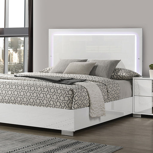 Sinistra E.King & Queen Bed White, Black & Beige - Olympia Furniture (Saint George, Utah)