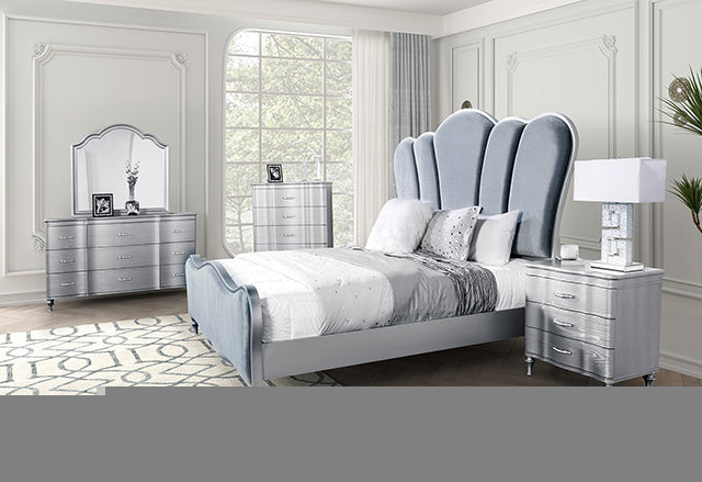 Melodi Parc E.King & Queen Bed Black & Silver