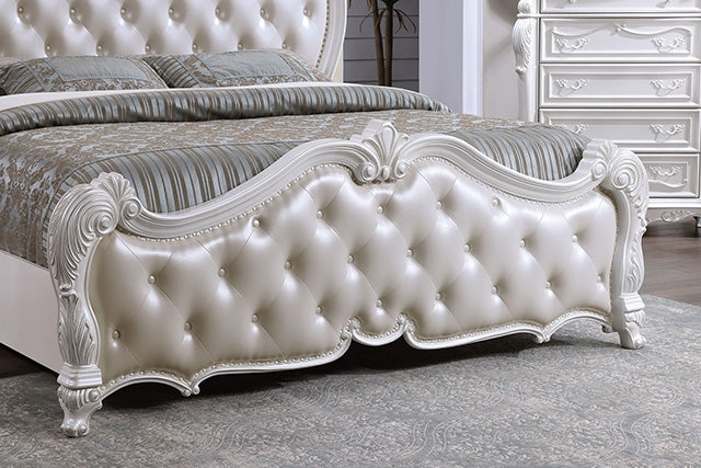 Ventresca Bed White & Chrome - Olympia Furniture (Saint George, Utah)