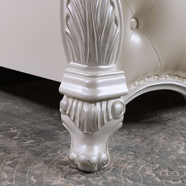 Ventresca Bed White & Chrome - Olympia Furniture (Saint George, Utah)