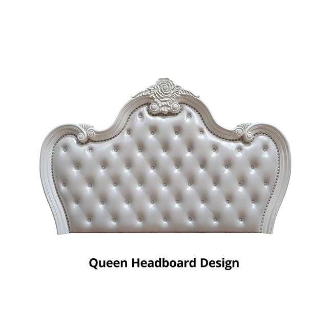 Ventresca Bed White & Chrome - Olympia Furniture (Saint George, Utah)