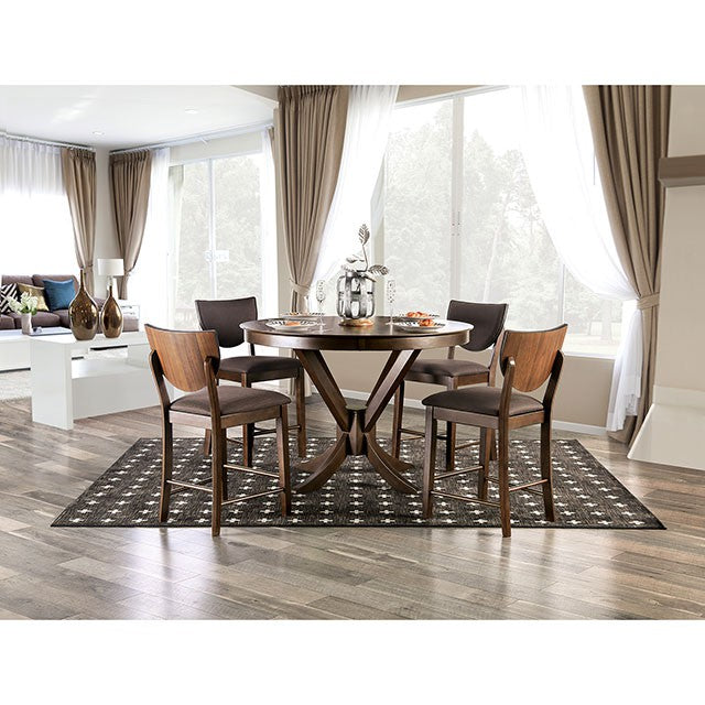 Marina 5 PC Dining Table Set Walnut - Olympia Furniture (Saint George, Utah)
