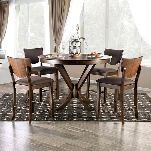 Marina 5 PC Dining Table Set Walnut - Olympia Furniture (Saint George, Utah)