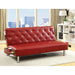 Farel Futon Sofa Red & White - Olympia Furniture (Saint George, Utah)