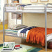 Rainbow Twin/Twin Bunk Bed Black, Silver, & White - Olympia Furniture (Saint George, Utah)