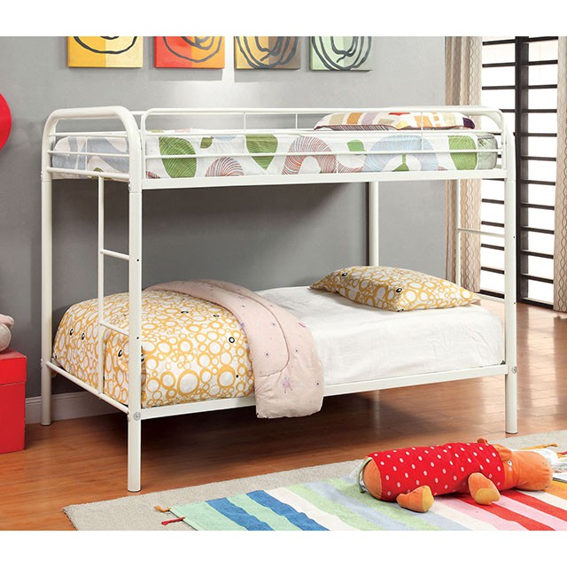Rainbow Twin/Twin Bunk Bed Black, Silver, & White - Olympia Furniture (Saint George, Utah)