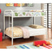 Rainbow Twin/Twin Bunk Bed Black, Silver, & White - Olympia Furniture (Saint George, Utah)