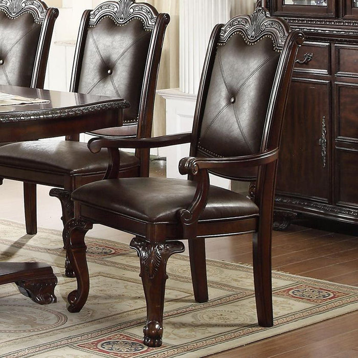 Crown Mark Kiera Dining Arm Chair in Warm Brown (Set of 2) 2150A - Olympia Furniture (Saint George, Utah)
