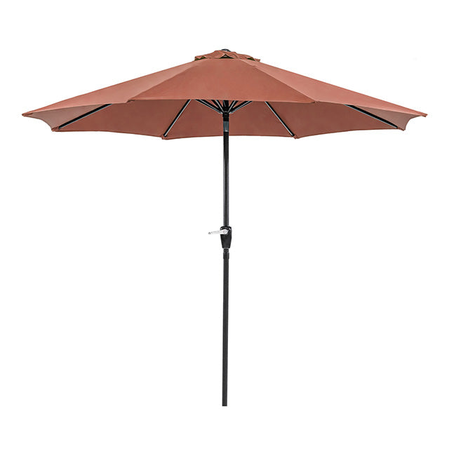 Soli 9' Outdoor Umbrella w/ Auto Tilt + 21" Round Base - Olympia Furniture (Saint George, Utah)