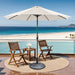 Soli 9' Outdoor Umbrella w/ Auto Tilt + 21" Round Base - Olympia Furniture (Saint George, Utah)