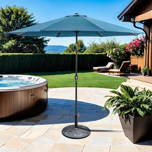 Mora 11' Outdoor Umbrella + 21" Round Base - Olympia Furniture (Saint George, Utah)