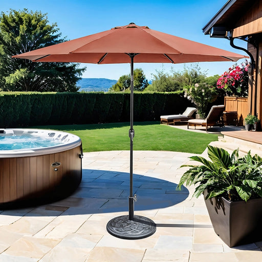 Mora 11' Outdoor Umbrella + 21" Round Base - Olympia Furniture (Saint George, Utah)