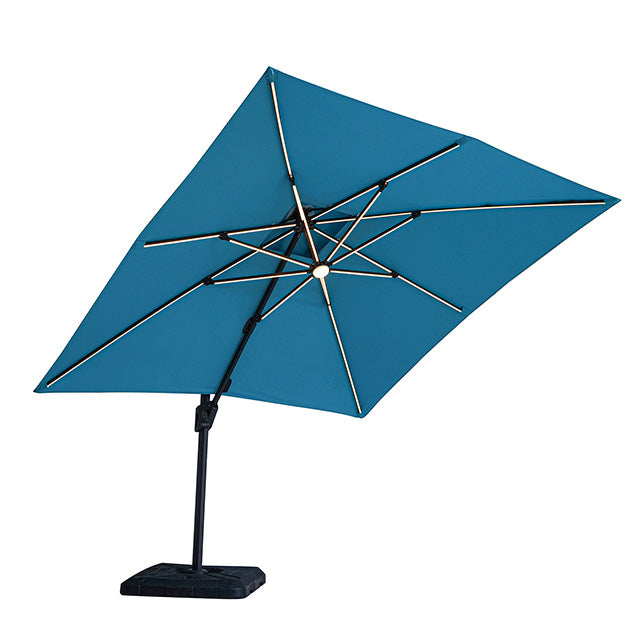 Sano 10 Ft Square Umbrella w/ Double Top w/ LED + 37" Large Base - Olympia Furniture (Saint George, Utah)