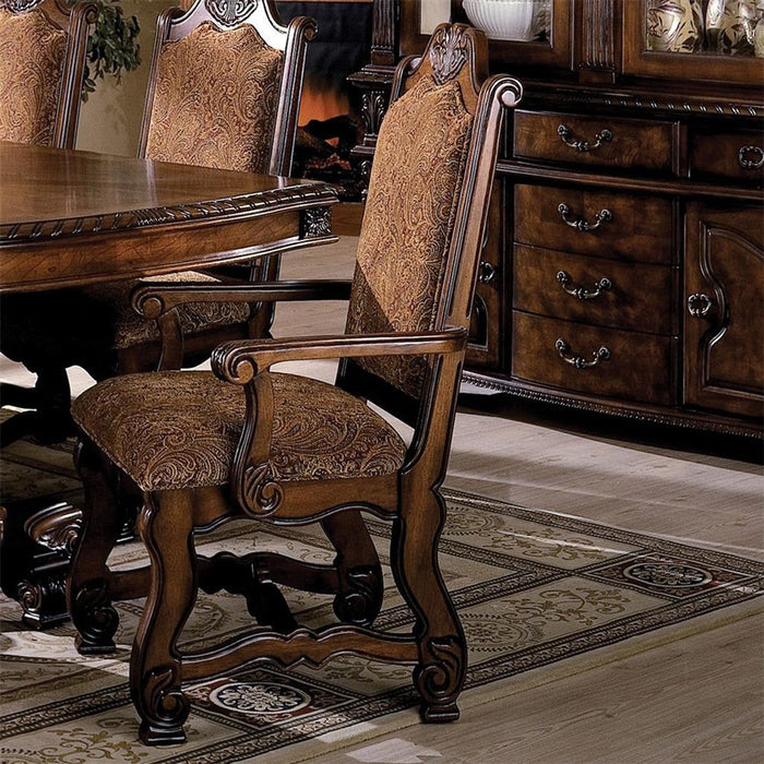 Crown Mark Neo Renaissance Dining Arm Chair in Warm Brown (Set of 2) 2401A - Olympia Furniture (Saint George, Utah)