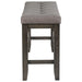 Crown Mark Bardstown Counter Height Bench in Gray - Olympia Furniture (Saint George, Utah)