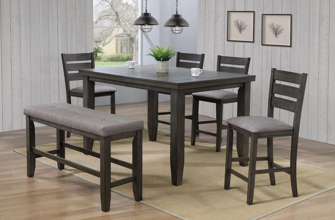 Crown Mark Bardstown Counter Height Bench in Gray - Olympia Furniture (Saint George, Utah)