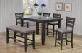 Crown Mark Bardstown Counter Height Bench in Gray - Olympia Furniture (Saint George, Utah)