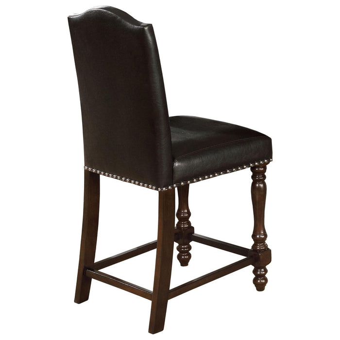 Crown Mark Langley Counter Height Chair (Set of 2) in Dark Brown 2766S-24-ESP - Olympia Furniture (Saint George, Utah)