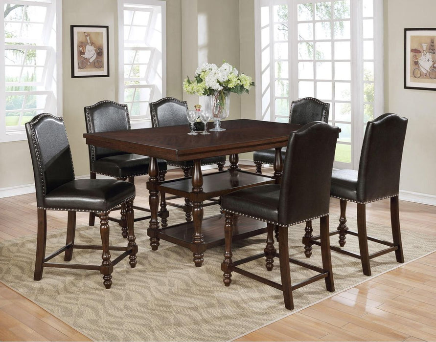 Crown Mark Langley Counter Height Chair (Set of 2) in Dark Brown 2766S-24-ESP - Olympia Furniture (Saint George, Utah)