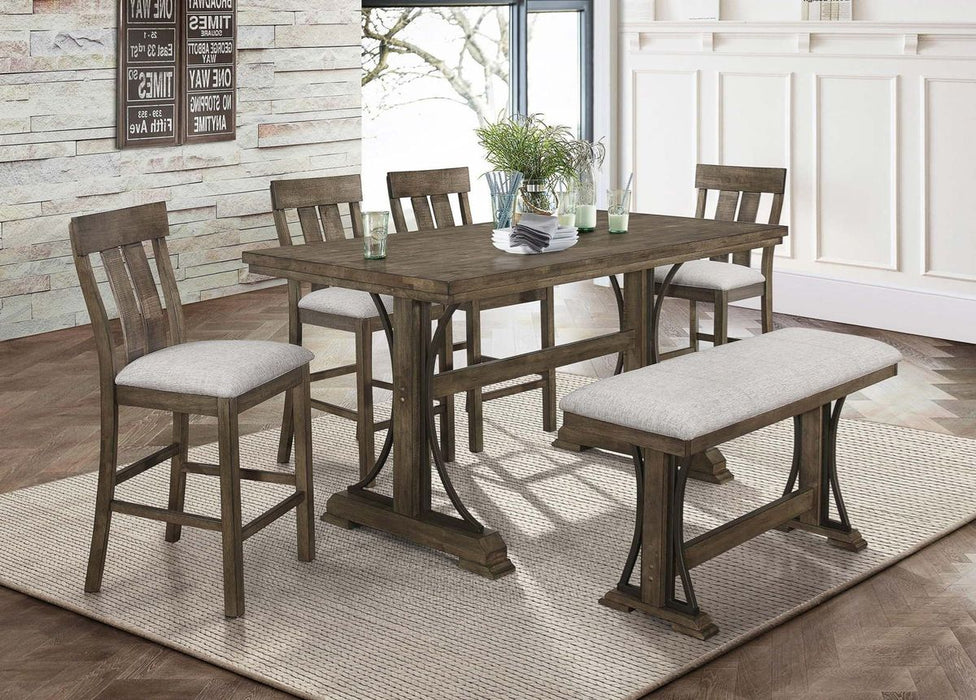 Crown Mark Quincy Rectangular Counter Height Table in Light Brown 2831T-3671-TOP - Olympia Furniture (Saint George, Utah)