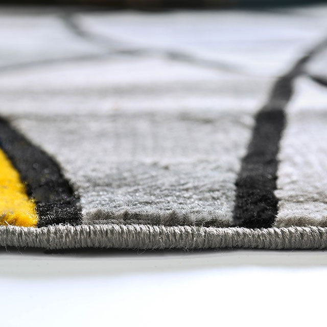 Sivas Charcoal Yellow 8' X 10' Area Rug - Olympia Furniture (Saint George, Utah)