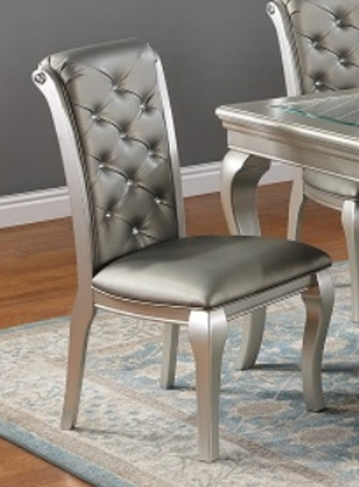 Crown Mark Furniture Caldwell Side Chair in Light Champagne (Set of 2) - Olympia Furniture (Saint George, Utah)