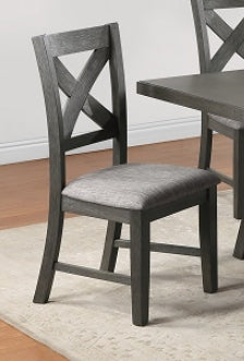 Crown Mark Furniture Rufus Side Chair in Dark Gray (Set of 2) - Olympia Furniture (Saint George, Utah)