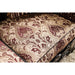 Quirino Burgundy/Dark Brown Love Seat - Olympia Furniture (Saint George, Utah)