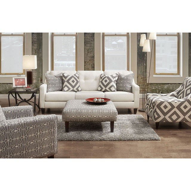 PARKER Ivory/Gray/Pattern Chair, Diamond Pattern - Olympia Furniture (Saint George, Utah)