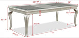 Crown Mark Furniture Caldwell Dining Table in Light Champagne - Olympia Furniture (Saint George, Utah)